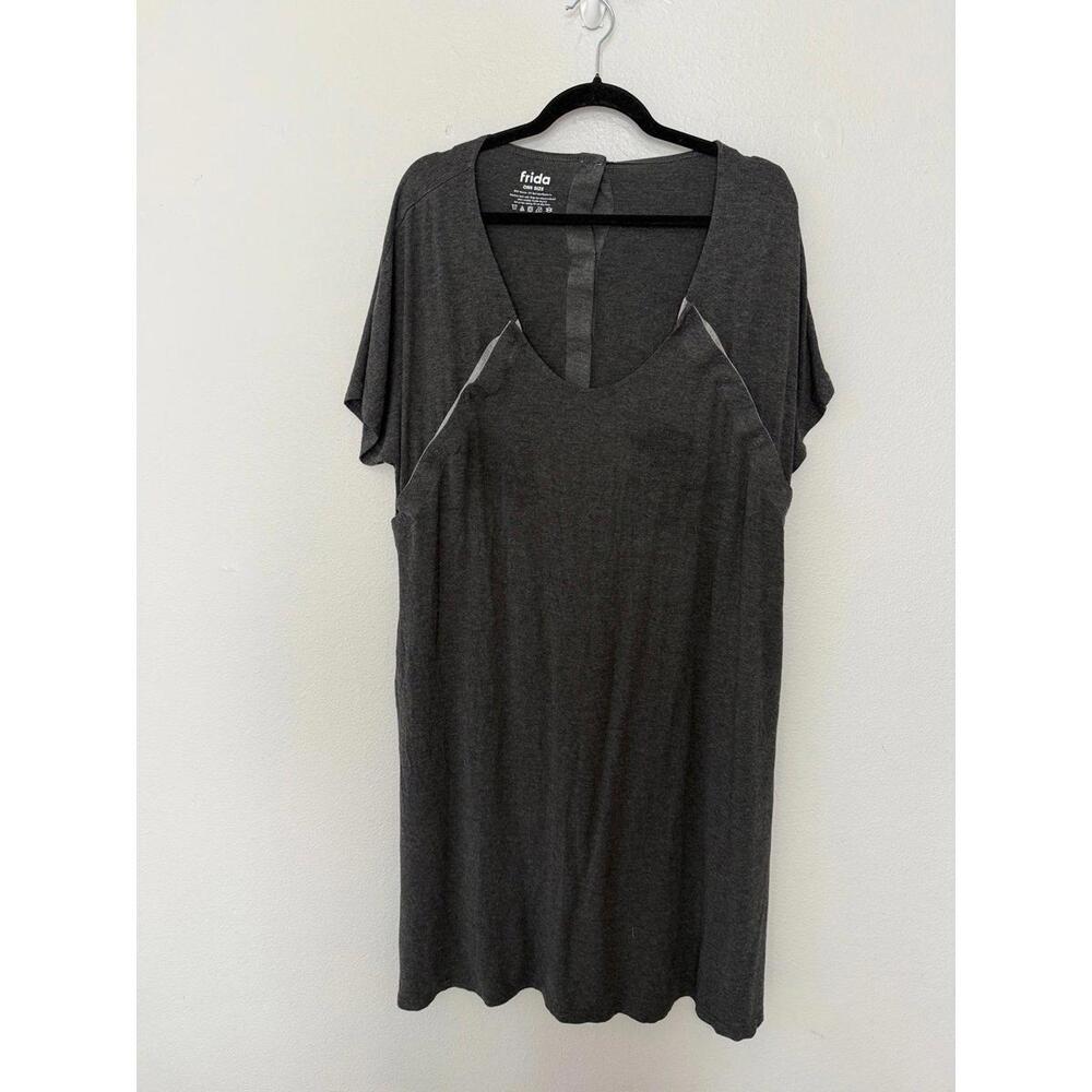Frida Charcoal V-Neck T-Shirt Dress